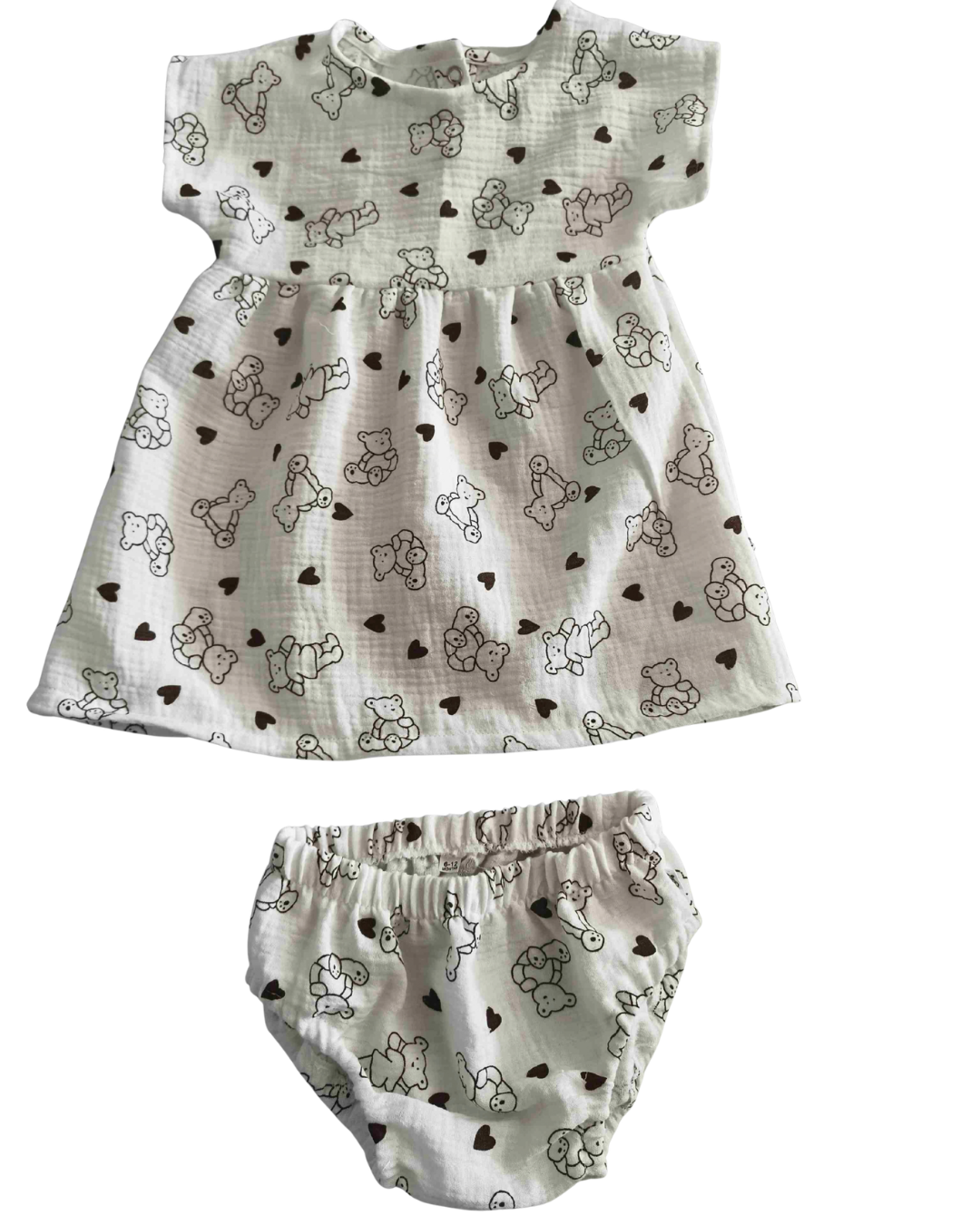 Muslin Dress and Pantaloon Set - Image 12
