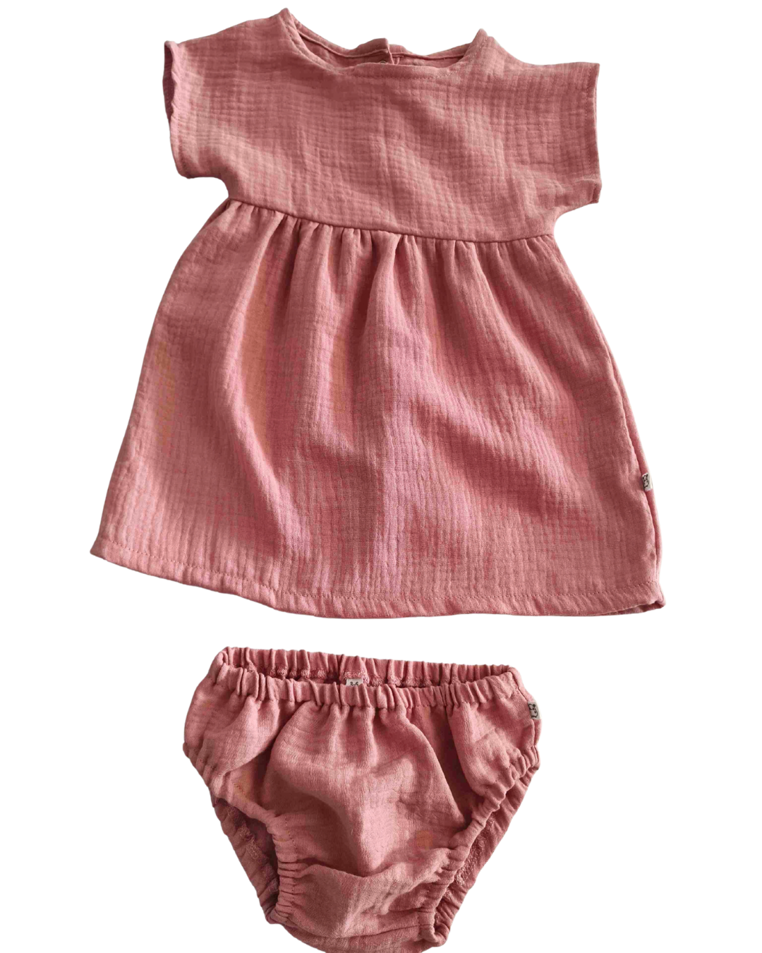 Muslin Dress and Pantaloon Set - Image 11