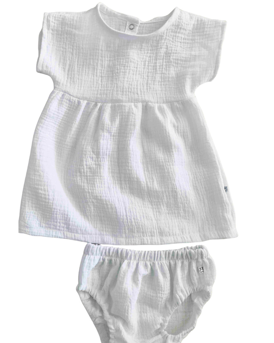 Muslin Dress and Pantaloon Set - Image 7