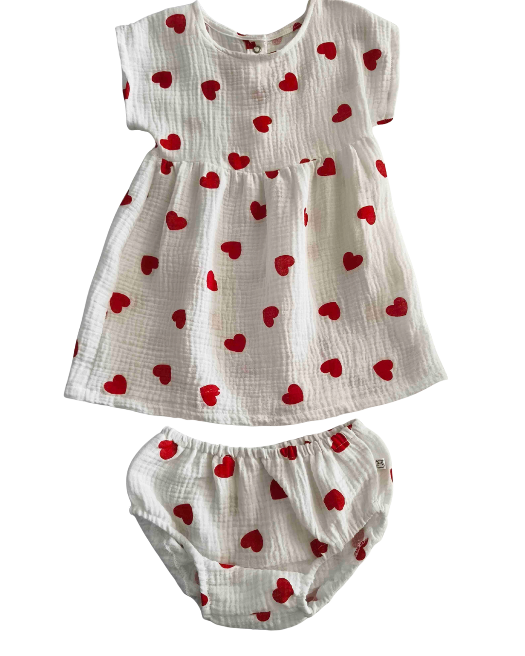 Muslin Dress and Pantaloon Set - Image 6