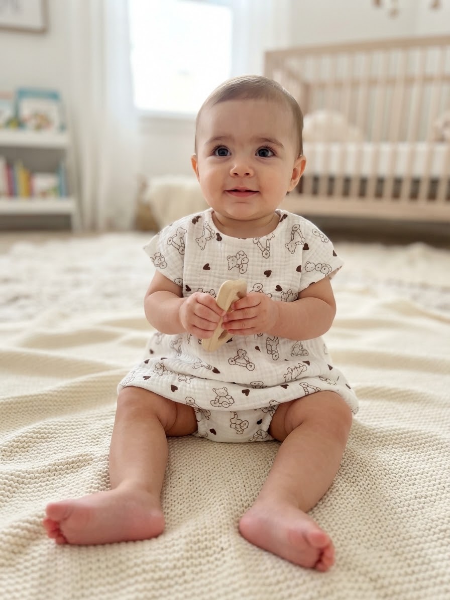 Muslin Dress and Pantaloon Set - Image 3