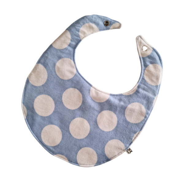 Feeding Bibs Blue with Polka Dots