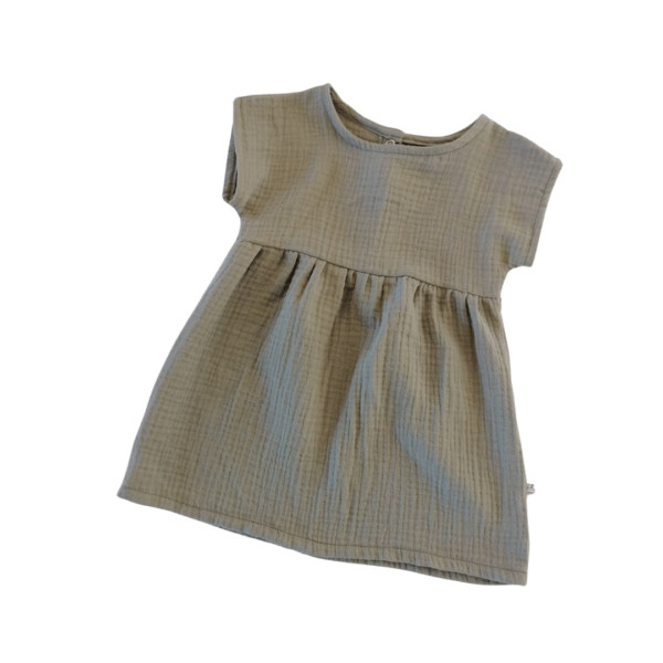 Muslin Dress Olive Green