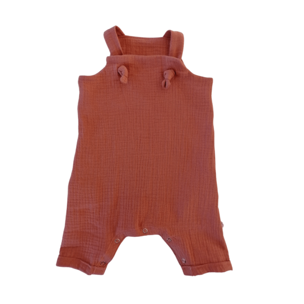 Muslin Romper Red Brown