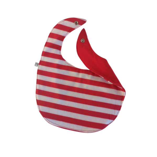 Reversible Bib Red and red white Stripe