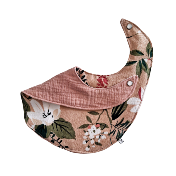 Reversible Bibs Dusty Pink and Floral