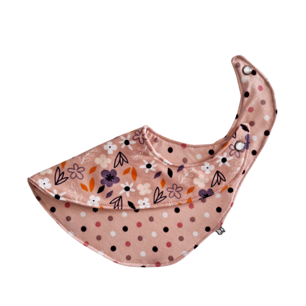 Reversible Bibs Dusty Pink Dots/ Floral