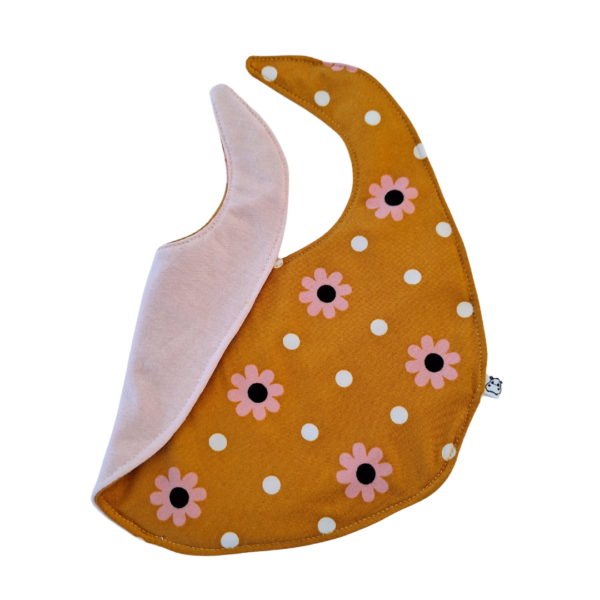 Reversible Bibs White/Mustard and floral