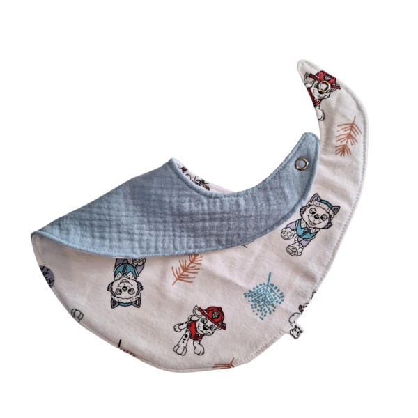 Reversible Bibs blue and paw patrol