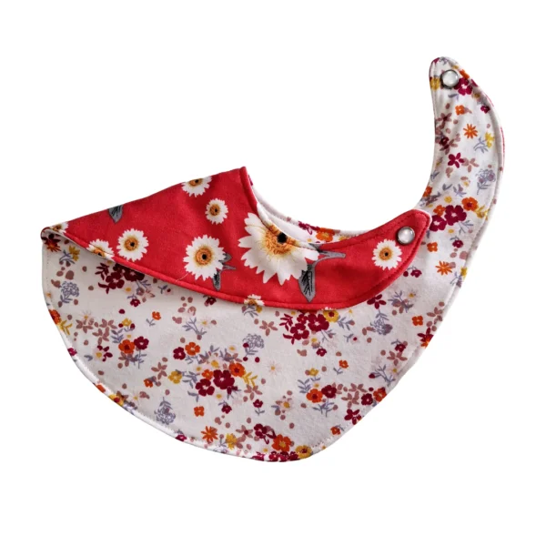 Reversible Bibs Red Floral