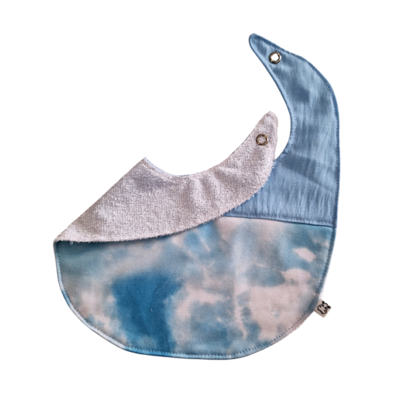 Reversible Bibs Tie Dye Blue