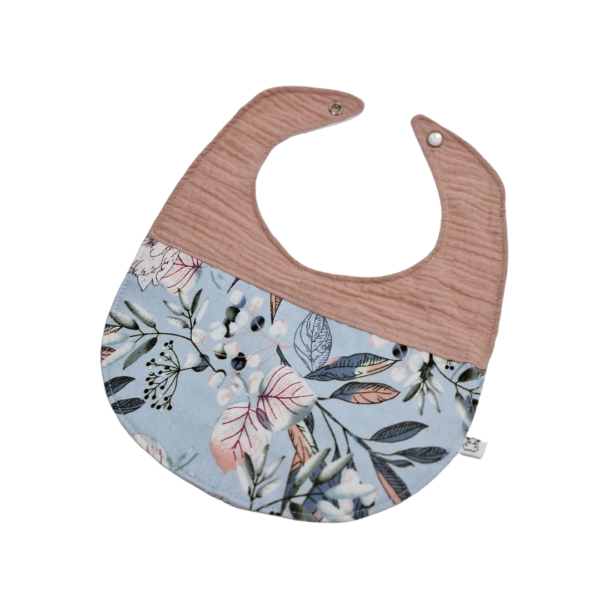 Two Tone Bibs Oatmeal and floral