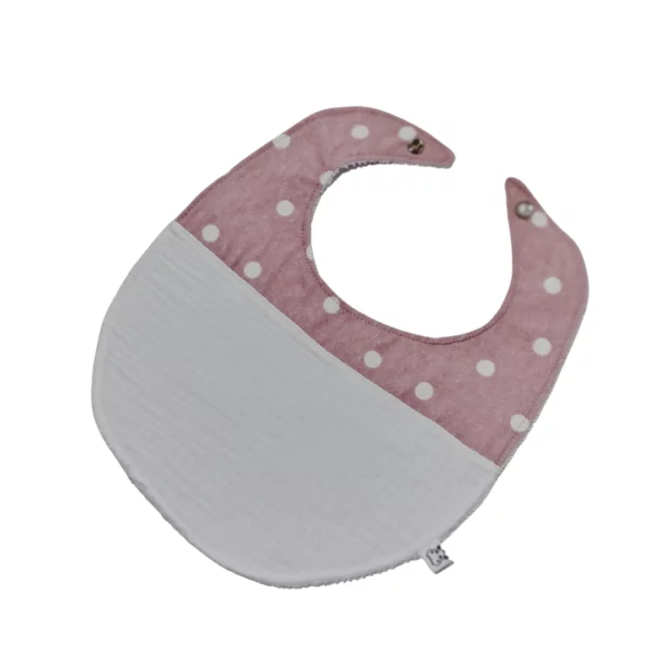 Two Tone Bibs White and Dusty Pink