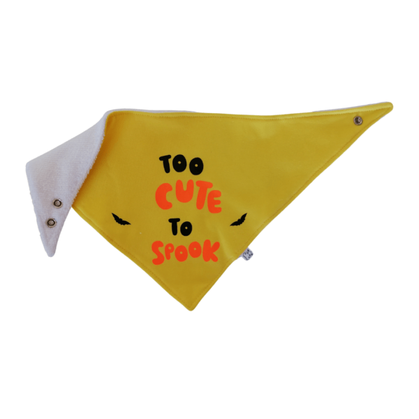 Halloween Bandana Bib - Too Cute yellow