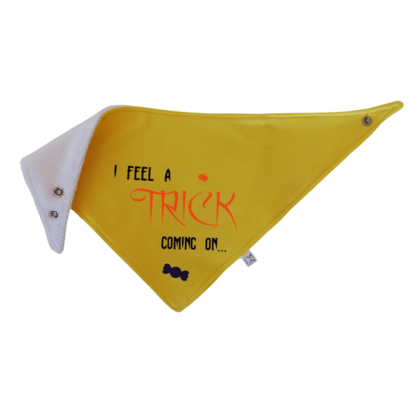 Halloween Bandana - Trick coming on yellow