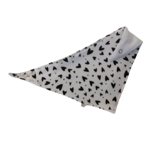 Bandana Bib - Black Hearts