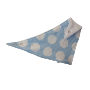 Bandana Bib - Blue with White Dots