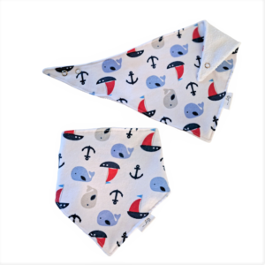 Bandana Bib - Whales and Boats